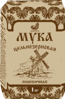 Мука пшеничная цельнозерновая 1кг - Магазин полезного питания jiva124.ru