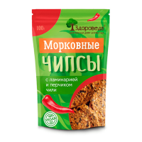 Морковные чипсы с перчиком чили, "Здороведа" 100 г - Магазин полезного питания jiva124.ru